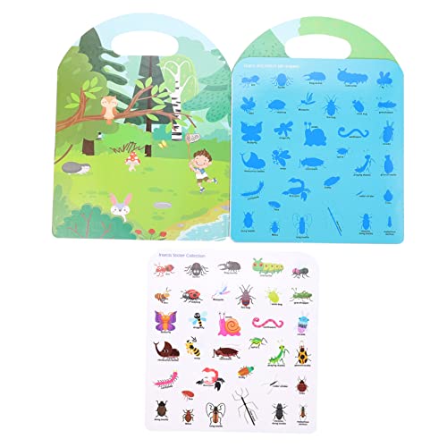 YARNOW Stickerbuch für Pädagogisches Aufkleberbuch mit Verschiedenen Themen Fördert Kreativität und Vorstellungskraft für Reisen und Ruhige Spiele für Unterhaltsame Lernerfahrung von YARNOW