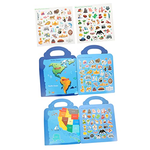 YARNOW Stickerbuch für Wiederverwendbaren Kartenstickern Teiliges für Kreative und Lernspielzeug für Zuhause Kindergärten und Gastgeschenk von YARNOW