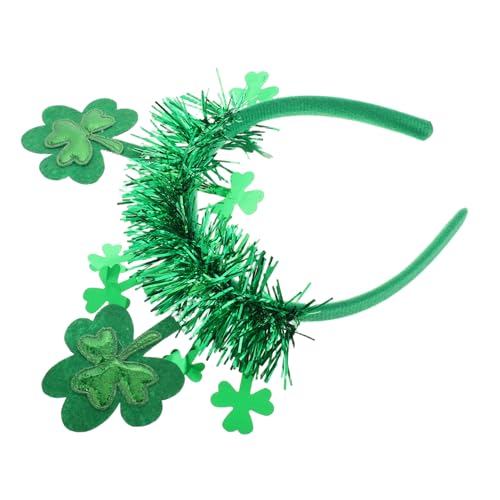 YARNOW Stirnband Grüne Kleeblatt-Stirnbandbopper grüne Haaraccessoires für Frauen Festival-Stirnbänder für Frauen irisches Kostümzubehör Stoff Green von YARNOW