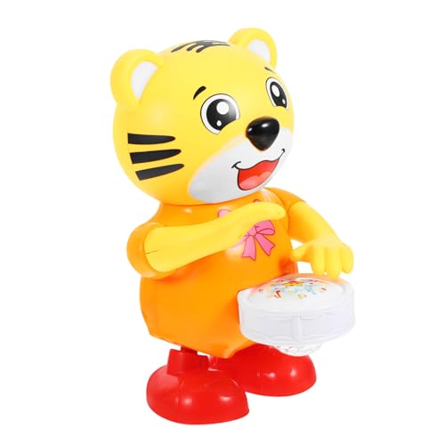 YARNOW Tanzender Tigerroboter Partyzubehör Nutztiere Musikspielzeug für 0-6 Monate Interaktives für die Bauchzeit Bauchspielzeug für Kleinkinder Ente Plastik Orange von YARNOW