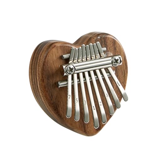 YARNOW Tasten Daumenklavier DIY Handgemacht Herzform Malspielzeug Lernspielzeug für Partner Pfirsichkern Muster Kompaktes Design Tasten für Vielfältigen Musikgenuss aus Hochwertigem für von YARNOW