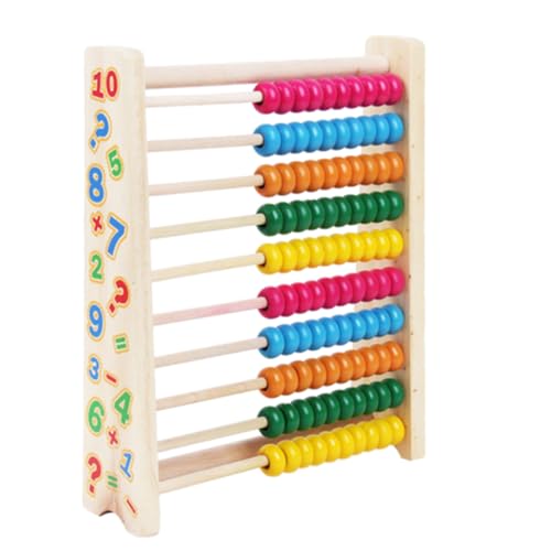 YARNOW Teiliges Bunte Holz Rechenrahmen für Frühe Bildung mit Zählperlen Sicher und Schadstofffrei für Jahre Alte für Mathematische Fähigkeiten und Intelligentes Lernen Zufällige Farbe von YARNOW