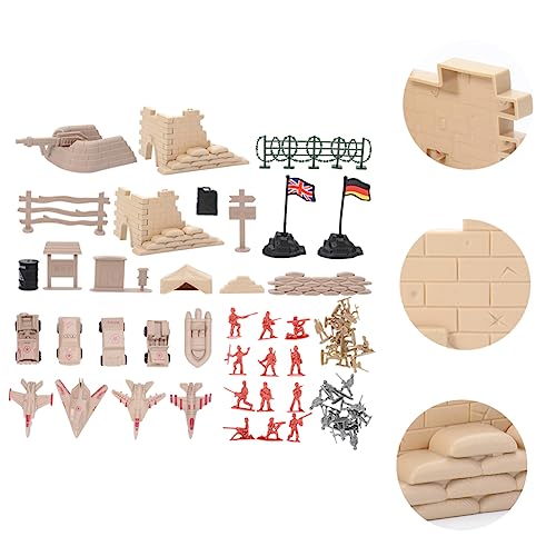 YARNOW Teiliges Militärmodell Spielset aus Kunststoff mit Soldatenfiguren und Zubehör Detailgetreues Vorstellungskraft für Jungen von YARNOW