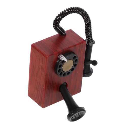 YARNOW Telefon Figur Puppenhaus Telefon kleines Mini-Telefon Miniatur-Retro-Telefonmodell Mini-Dekorationswerkzeuge Puppenhausdekor kleine Telefonstatue Plastik Dark Brown YARNOW Telefon Figur Puppenhaus Telefon kleines Mini-Telefon Miniatur-Retro-Telefonmodell Mini-Dekorationswerkzeuge Puppenhausdekor kleine Telefonstatue Plastik Dark Brown von YARNOW