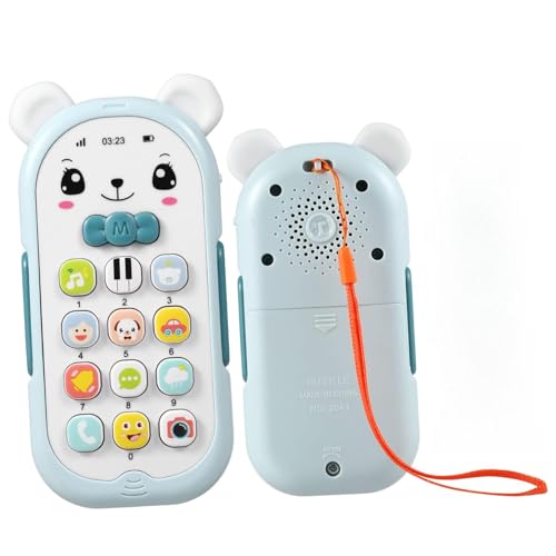 YARNOW Telefonspielzeug mit Musik und Licht Early Education für Kleinkinder Stimulierendes Smartphone für Junge Mädchen Cartoon Design mit Kaubaren Hellblau YARNOW Telefonspielzeug mit Musik und Licht Early Education für Kleinkinder Stimulierendes Smartphone für Junge Mädchen Cartoon Design mit Kaubaren Hellblau von YARNOW