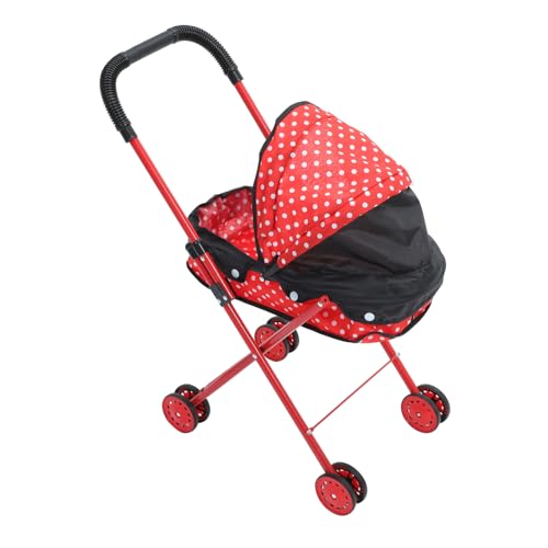YARNOW Trolley Plüsch Kinderwagen Miniatur Wie Eine Babypuppe Realistischer Buggy Weiches Spiel Kleiner Wunsch Kleinkind Puppenzubehör Accessoires Eisenrahmen von YARNOW