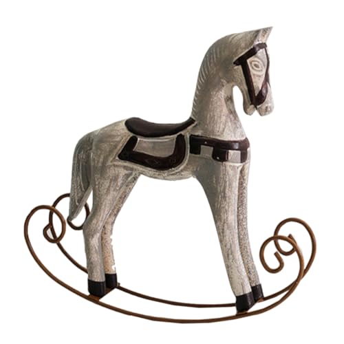 YARNOW Vintage Holz Schaukelpferd Figurine aus Robustem Material Gesundes und Sicheres für Kleinkinder Kreatives Dekoobjekt für Tisch und Büro Fördert Fantasie und Entwicklung YARNOW Vintage Holz Schaukelpferd Figurine aus Robustem Material Gesundes und Sicheres für Kleinkinder Kreatives Dekoobjekt für Tisch und Büro Fördert Fantasie und Entwicklung von YARNOW