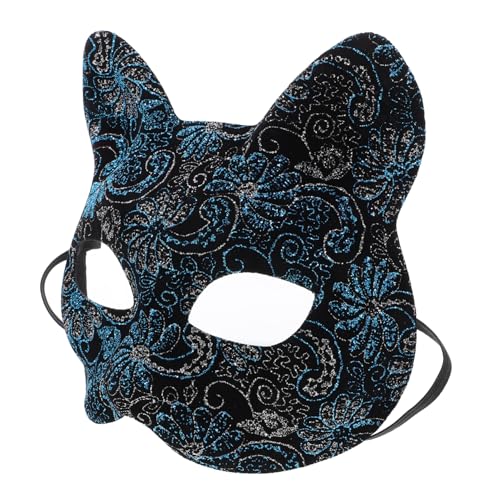 YARNOW Vintage Katzenmaske Halbgesichtsmaske Leicht und Sicher für Halloween Karneval Cosplay Party für Damen von YARNOW