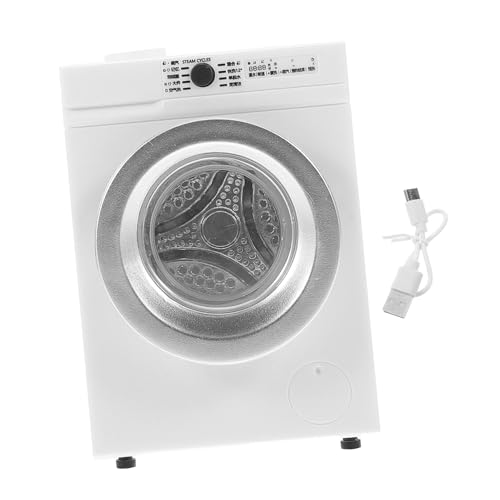 YARNOW Kleiner Waschmaschine Spielzeug für Puppenhäuser Dekorative 1:12 Wasser Maschine mit Drehbarer Tür für Rollenspiele von YARNOW