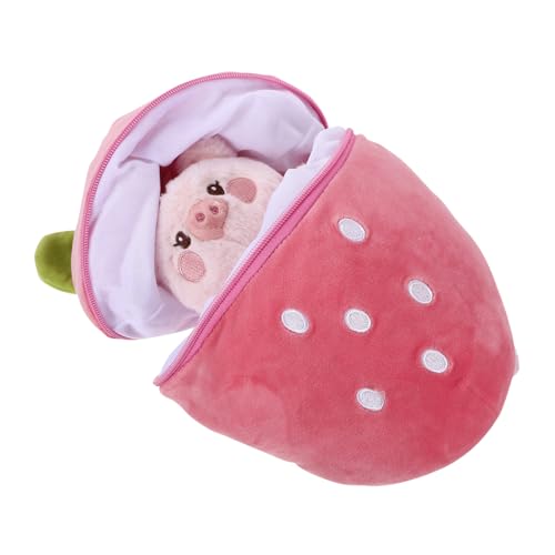YARNOW Weiches Plüsch Schwein Kuscheltier Cartoon Stofftier mit Versteckter Puppe Niedliches Tier Plüschkissen für Schlafzimmer Sofa Büro Kreatives von YARNOW