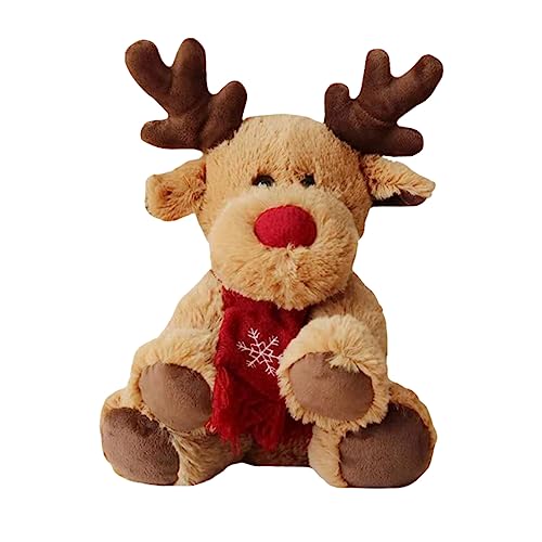 YARNOW Weihnachtliche Elch Dekofigur Plüsch Kuscheliges Rentier Ornament für Party Wohnzimmer Schlafzimmer Festtagsdekoration von YARNOW