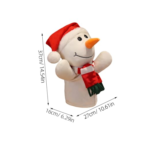 YARNOW Weihnachtlicher Schneemann Fingerpuppe Plüschspielzeug Kreatives Puppenspielzeug Eltern Junge Mädchen Interaktiv Für Zuhause und Kindergarten von YARNOW
