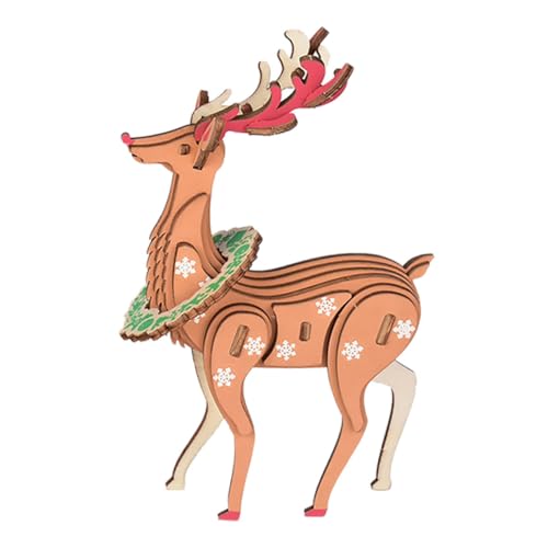 YARNOW Weihnachtspuzzles Weihnachtsholzpuzzle Winter Holzhandwerksset Holz von YARNOW
