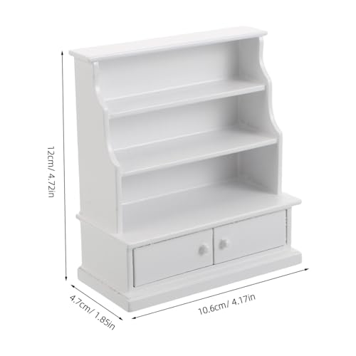 YARNOW Miniatur-bücherregal Aus Holz Für Puppenhäuser Mini-aufbewahrungsschrank Platzsparendes Regal Zum Präsentieren Kleiner Bücher Und Accessoires Miniaturmöbel Für Kinderzimmer von YARNOW
