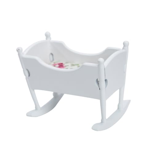 YARNOW Weißes Kinderbett für Puppen Maßstab zur Dekoration Kreativem YARNOW Weißes Kinderbett für Puppen Maßstab zur Dekoration Kreativem von YARNOW