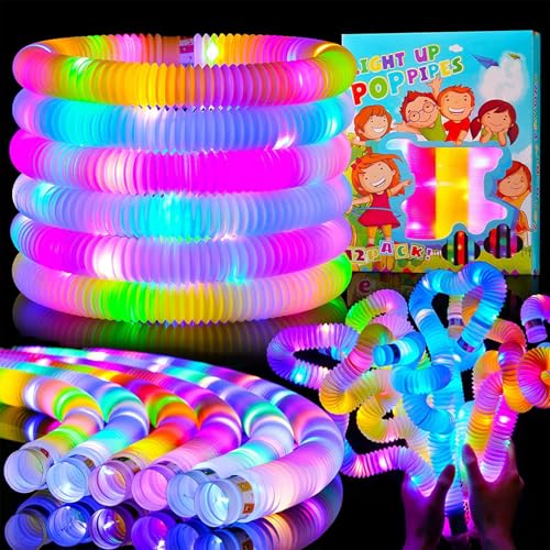 YATOSEEN 12 Stück Leuchtende Pop-Tubes, Knicklichter, Partygeschenke für Kinder und Erwachsene, Geschenke für Jungen und Mädchen, Sensorisches Zappelspielzeug, im Dunkeln Leuchtende Partydekorationen YATOSEEN 12 Stück Leuchtende Pop-Tubes, Knicklichter, Partygeschenke für Kinder und Erwachsene, Geschenke für Jungen und Mädchen, Sensorisches Zappelspielzeug, im Dunkeln Leuchtende Partydekorationen von YATOSEEN