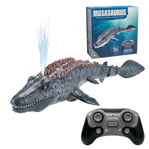 YATOSEEN Ferngesteuertes Mosasaurus Spielzeug für Kinder, Ferngesteuertes Elektrisches Dinosaurier Boot mit Sprühwasser und Licht für Schwimmbad, See, Badezimmer, Badespielzeug YATOSEEN Ferngesteuertes Mosasaurus Spielzeug für Kinder, Ferngesteuertes Elektrisches Dinosaurier Boot mit Sprühwasser und Licht für Schwimmbad, See, Badezimmer, Badespielzeug von YATOSEEN
