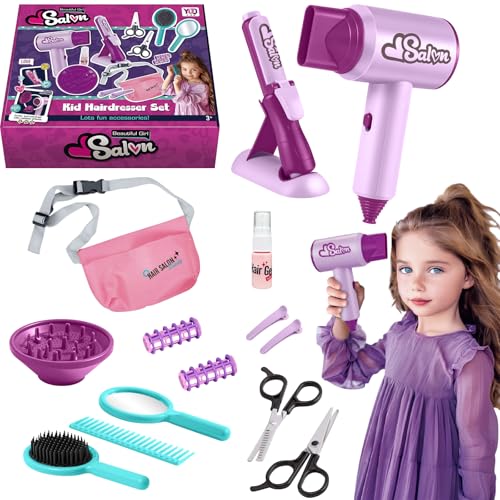 YATOSEEN Friseurset für Kinder, Schönheitssalon-Spielzeug für Mädchen, Haarstyling-Spielset mit Föhn, Schere und Stylisten-Zubehör, Friseur-Rollenspiel-Spielzeug für Mädchen im Alter von 3–8 Jahren YATOSEEN Friseurset für Kinder, Schönheitssalon-Spielzeug für Mädchen, Haarstyling-Spielset mit Föhn, Schere und Stylisten-Zubehör, Friseur-Rollenspiel-Spielzeug für Mädchen im Alter von 3–8 Jahren von YATOSEEN