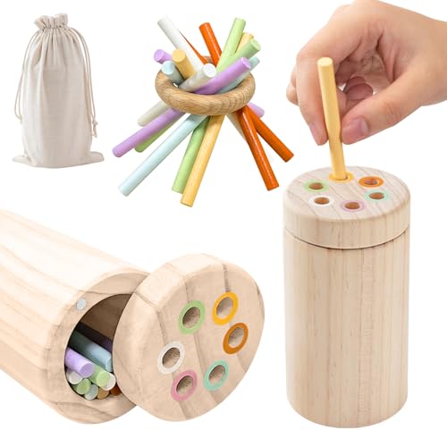 YATOSEEN Montessori Spielzeug für Kinder, Holzspielzeug zum Lernen und Sortieren von Farben, Spielzeug für die Feinmotorik, Lernspielzeug, Sensorikstäbe, Geschenk für Kinder YATOSEEN Montessori Spielzeug für Kinder, Holzspielzeug zum Lernen und Sortieren von Farben, Spielzeug für die Feinmotorik, Lernspielzeug, Sensorikstäbe, Geschenk für Kinder von YATOSEEN