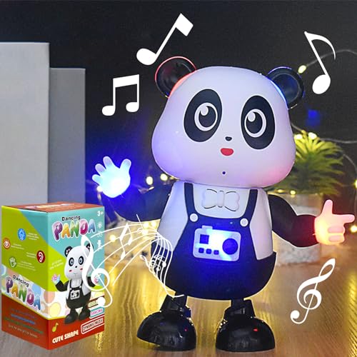 YATOSEEN Panda Tanzroboter Spielzeug Geschenk für Kinder, mit Musik und Bunten Lichtern, Roboter der Läuft, Tanzt, Singt, Geburtstags Geschenke für Jungen und Mädchen von 4-12 Jahren von YATOSEEN
