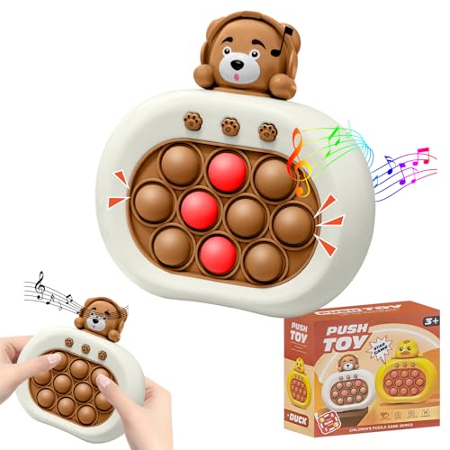 YATOSEEN Pop Fidget Spielzeugspiel mit Ton und Licht, Handheld Push Bubble Stress Leuchtspielzeug, Batteriebetrieben Muster Popping-Spiel, Anti Angst Autismus Squeeze-Sensorspielzeug für Kinder von YATOSEEN