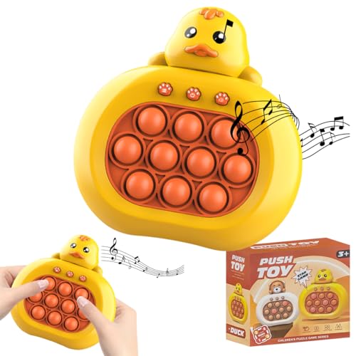 YATOSEEN Pop Fidget Spielzeugspiel mit Ton und Licht, Handheld Push Bubble Stress Leuchtspielzeug, Batteriebetrieben Muster Popping-Spiel, Anti Angst Autismus Squeeze-Sensorspielzeug für Kinder von YATOSEEN