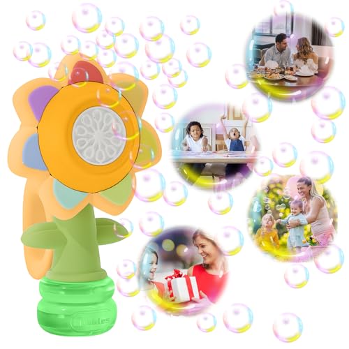 YATOSEEN Seifenblasenmaschine für Kinder, Wiederaufladbarer Seifenblasenmacher mit Tanzender Blume, Automatisches Seifenblasenspielzeug mit Bunter Beleuchtung für Kinder, Spielen im Freien YATOSEEN Seifenblasenmaschine für Kinder, Wiederaufladbarer Seifenblasenmacher mit Tanzender Blume, Automatisches Seifenblasenspielzeug mit Bunter Beleuchtung für Kinder, Spielen im Freien von YATOSEEN
