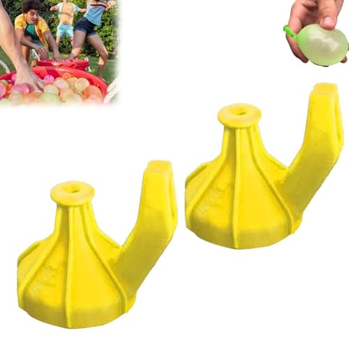 2 in 1 Wasserballons Füllabdeckung, Easy Fill Wasserballons Krawattenwerkzeug, selbstversiegelte Wasserballons Werkzeug für Kinder (2pcs-B) von YAUWIHE