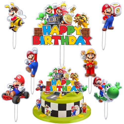7 Stück Geburtstag Tortendeko, Cartoons Cupcake Toppers, Acryl Kuchen Dekoration, Happy Birthday Kuchen Topper, Mini Figuren Tortendeko, Geeignet für Kinder Geburtstage Party, Baby Shower 7 Stück Geburtstag Tortendeko, Cartoons Cupcake Toppers, Acryl Kuchen Dekoration, Happy Birthday Kuchen Topper, Mini Figuren Tortendeko, Geeignet für Kinder Geburtstage Party, Baby Shower von YAXMME