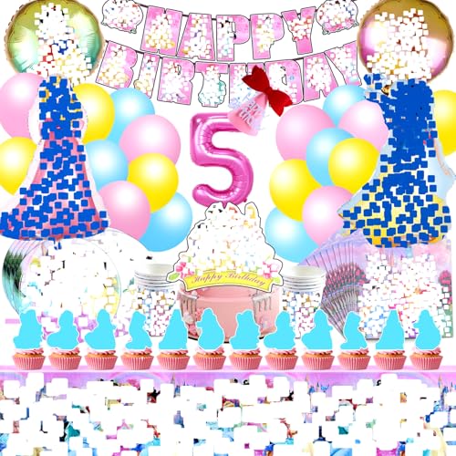 92 Stück Prinzessin Geburtstagdeko, Prinzessin Geburtstag 5 Jahre, Prinzessin Party Deko, Prinzessin Luftballons, Prinzessin Tortendeko, Folienballon Prinzessin, Kindergeburtstag Party von YAXMME