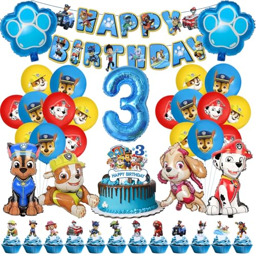 Paw Dog Geburtstag 3 Jahre, 53 Stück Paw Dog Geburtstag Deko, Paw Dog Luftballon, Paw Dog Party Set, Paw Dog Deko Kindergeburtstag, Tortendeko Paw Dog, Paw Dog Ballon Junge Mädchen Paw Dog Geburtstag 3 Jahre, 53 Stück Paw Dog Geburtstag Deko, Paw Dog Luftballon, Paw Dog Party Set, Paw Dog Deko Kindergeburtstag, Tortendeko Paw Dog, Paw Dog Ballon Junge Mädchen von YAXMME