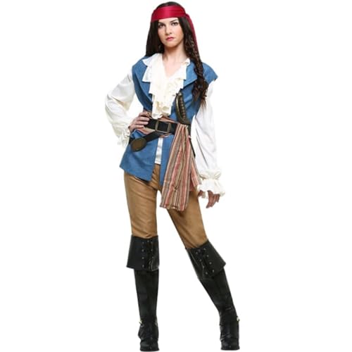 YAXRO Halloween Kostüme Piratenkostüm Für Erwachsene,Halloween Fluch Der Karibik Uniform Männlich Weiblich Paar Maskerade, Cosplay Bühnenkostüme A,M YAXRO Halloween Kostüme Piratenkostüm Für Erwachsene,Halloween Fluch Der Karibik Uniform Männlich Weiblich Paar Maskerade, Cosplay Bühnenkostüme A,M von YAXRO