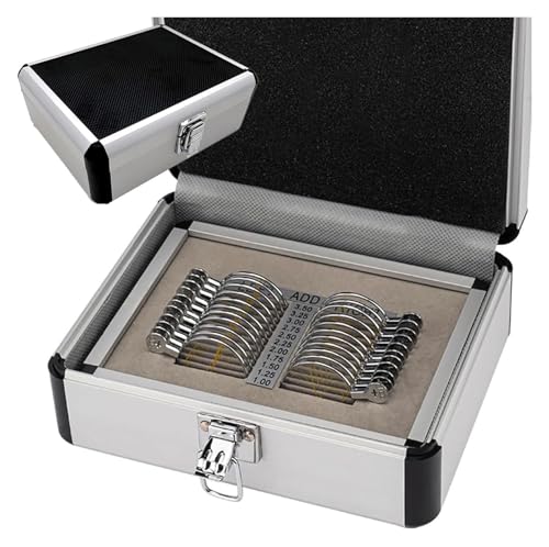 Optisches Messlinsen-Set，Testlinsen-set， Optisches Gleitsichtglas-Set Optisches Testlinsen-Set mit Aluminiumkoffer Optometrie-Werkzeugzubehör von YAYREC