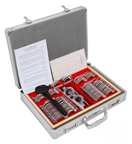 Optisches Messlinsen-Set,Testlinsen-set, Optometrie-Set mit Aluminiumkoffer, optisches Testlinsen-Set + Testrahmen im Lieferumfang enthalten – ideal for Optometristen Optisches Messlinsen-Set,Testlinsen-set, Optometrie-Set mit Aluminiumkoffer, optisches Testlinsen-Set + Testrahmen im Lieferumfang enthalten – ideal for Optometristen von YAYREC