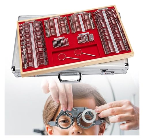 Optisches Messlinsen-Set,Testlinsen-set, Testlinsen-Set, Metallrand, Optometrie-Set mit Optometrie-Rahmen und Aluminiumgehäuse, Augenschutz-Zubehör Optisches Messlinsen-Set,Testlinsen-set, Testlinsen-Set, Metallrand, Optometrie-Set mit Optometrie-Rahmen und Aluminiumgehäuse, Augenschutz-Zubehör von YAYREC