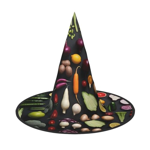 YBAOFU Damen Hexenhut spire spitze faltbare Kappe für Halloween-Partydekoration, 1 Stück - frisches Gemüse YBAOFU Damen Hexenhut spire spitze faltbare Kappe für Halloween-Partydekoration, 1 Stück - frisches Gemüse von YBAOFU
