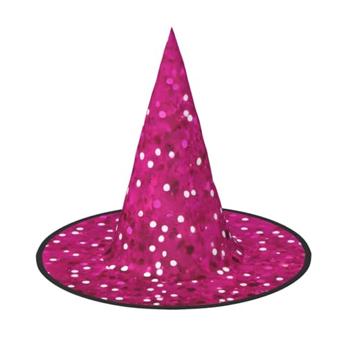 YBAOFU Faltbarer Spitzen-Hexenhut für Damen für Halloween-Partydekorationen 1 STÜCK - Glitzermuster von YBAOFU