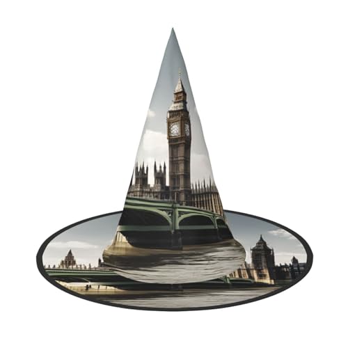 YBAOFU Faltbarer Spitzen-Hexenhut für Damen für Halloween-Partydekorationen 1 Stück - London YBAOFU Faltbarer Spitzen-Hexenhut für Damen für Halloween-Partydekorationen 1 Stück - London von YBAOFU