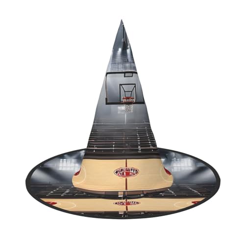 YBAOFU Faltbarer spitzer Spitzen-Hexenhut für Halloween-Partydekorationen 1 Stück - Basketball von YBAOFU