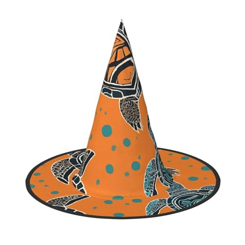 YBAOFU Faltbarer spitzer Spitzen-Hexenhut für Halloween-Partydekorationen 1PCS - Cartoon Meeresschildkröte von YBAOFU