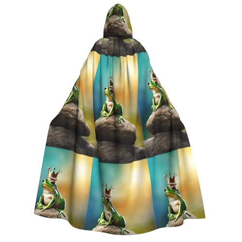 YBAOFU Halloween Hexe Zauberer Kapuzenumhang, Weihnachten Cosplay Kapuzenumhang für Männer und Frauen Mode Gastgeschenke Partyzubehör Kleidung Kleidung Kostüm - Frosch von YBAOFU