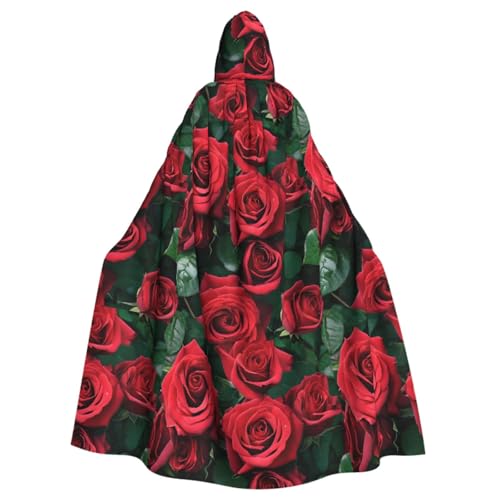 YBAOFU Halloween Hexe Zauberer Kapuzenumhang mit Kapuze Umhang Weihnachten Cosplay Umhang Erwachsene Männer Frauen Gastgeschenke Partyzubehör Kleidung Kostüm - Rosa von YBAOFU