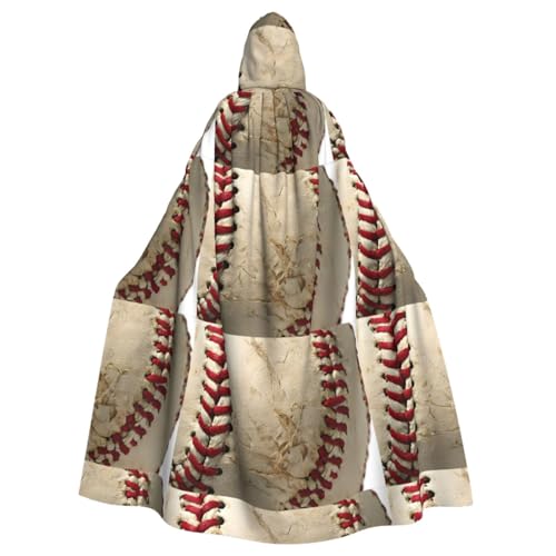 YBAOFU Halloween Zauberer Hexe Kapuzenmantel Umhang Weihnachten Hoodies Umhang Cosplay für Erwachsene Männer Frauen Urlaub Gastgeschenke Partyzubehör Kleider Kleidung Kostüm – Baseballs von YBAOFU