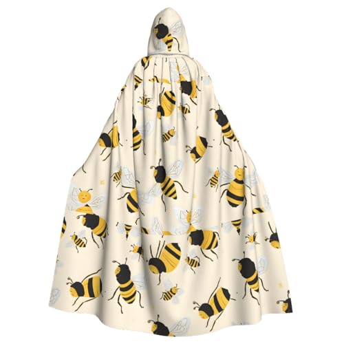 YBAOFU Halloween Zauberer Hexe Kapuzenmantel Umhang Weihnachten Hoodies Umhang Cosplay für Erwachsene Männer Frauen Urlaub Gastgeschenke Partyzubehör Kleider Kleidung Kostüm – Biene von YBAOFU
