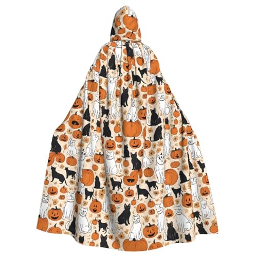YBAOFU Halloween Zauberer Hexe Kapuzenmantel Umhang Weihnachten Hoodies Umhang Cosplay für Erwachsene Männer Frauen Urlaub Gastgeschenke Partyzubehör Kleider Kleidung Kostüm – Hexenhut von YBAOFU