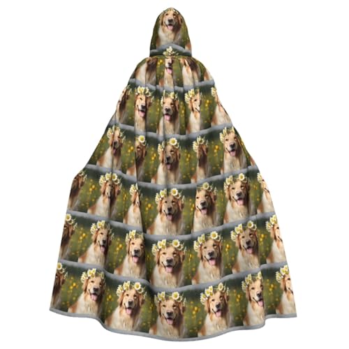 YBAOFU Halloween Zauberer Hexe Kapuzenmantel Umhang Weihnachten Hoodies Umhang Cosplay für Erwachsene Männer Frauen Urlaub Gastgeschenke Partyzubehör Kleider Kleidung Kostüm – Hund von YBAOFU