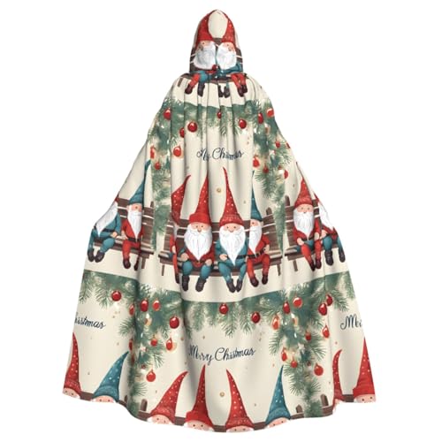 YBAOFU Halloween Zauberer Hexe Kapuzenmantel Umhang Weihnachten Hoodies Umhang Cosplay für Erwachsene Männer Frauen Urlaub Gastgeschenke Partyzubehör Kleider Kleidung Kostüm – Weihnachtswichtel von YBAOFU