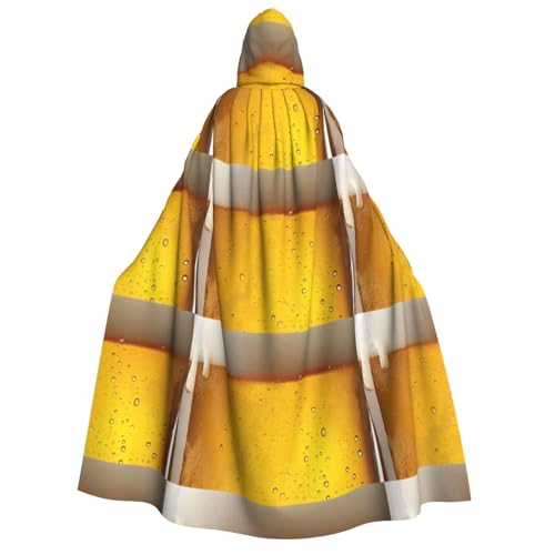 YBAOFU Halloween Zauberer Hexe Kapuzenmantel Umhang Weihnachten Hoodies Umhang Cosplay für Mode Männer Frauen Urlaub Gastgeschenke Partyzubehör Kleider Kleidung Kostüm – Bierschaum von YBAOFU