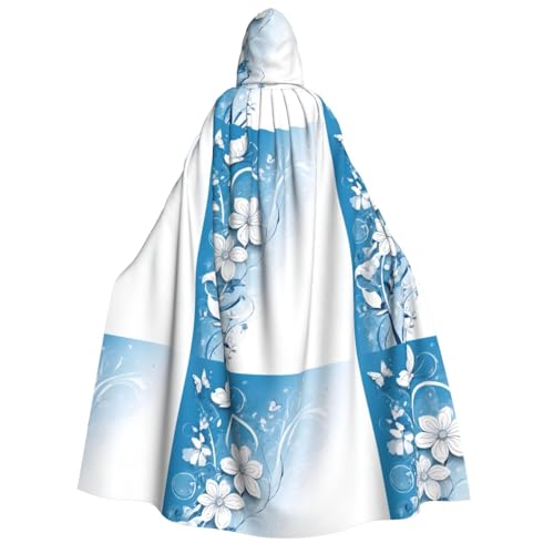 YBAOFU Halloween Zauberer Hexe Kapuzenmantel Umhang Weihnachten Hoodies Umhang Cosplay für Mode Männer Frauen Urlaub Gastgeschenke Partyzubehör Kleider Kleidung Kostüm – Blumen und Schmetterling von YBAOFU