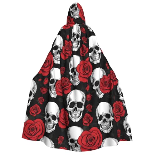 YBAOFU Halloween Zauberer Hexe Kapuzenmantel Umhang Weihnachten Hoodies Umhang Cosplay für Mode Männer Frauen Urlaub Gastgeschenke Partyzubehör Kleider Kleidung Kostüm - Halloween Schädel von YBAOFU